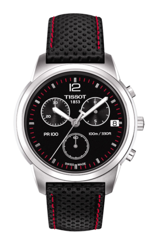 Tissot PR 100 Chronograph Quartz 38 Stainless Steel / Black / Strap